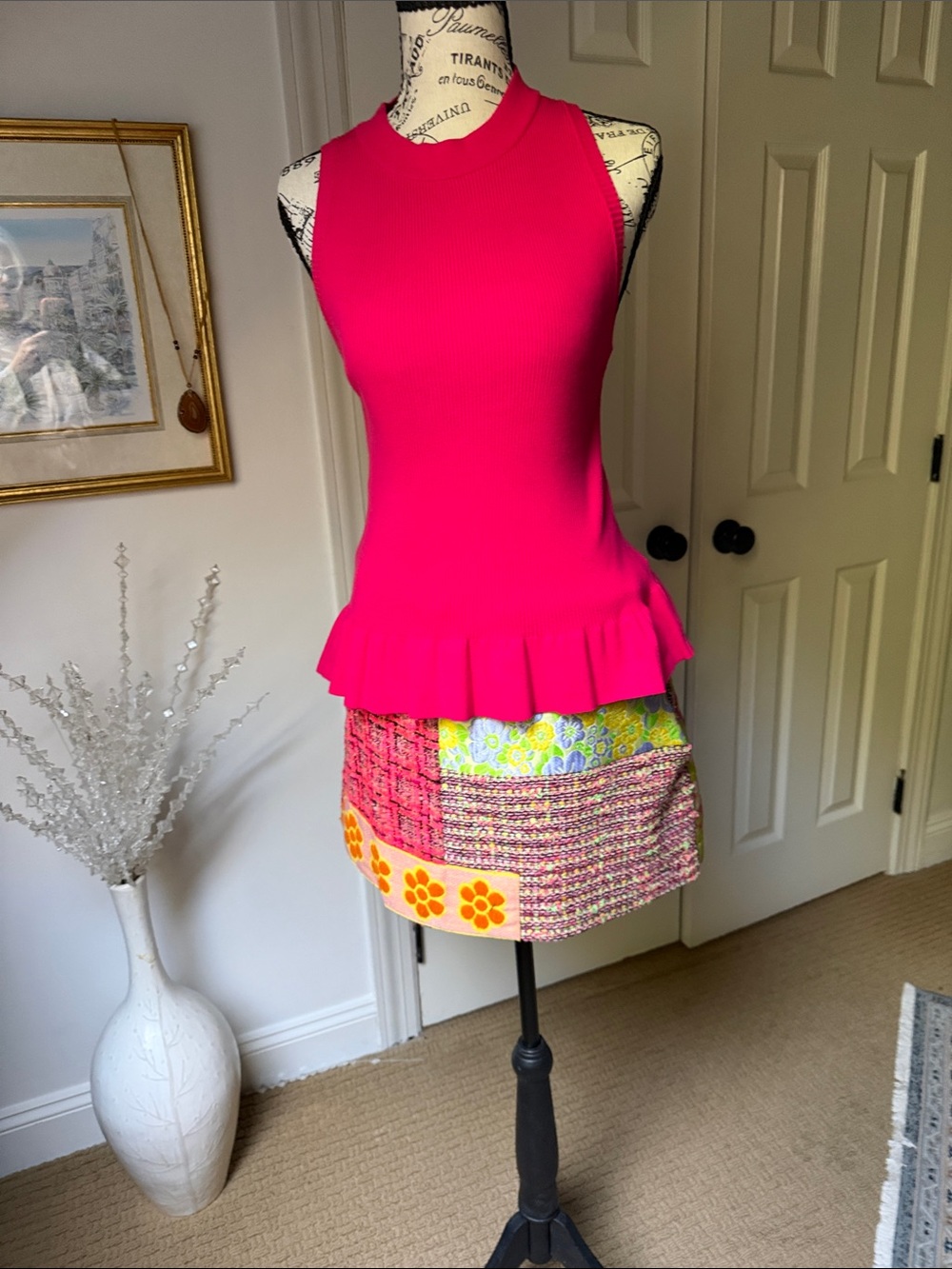 Moschino Multicolor Patchwork Mini Skort - Picture 2 of 16
